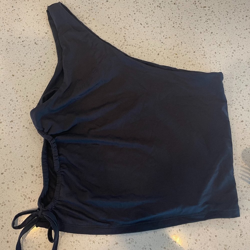 Glassons one shoulder satin top with cutout on side